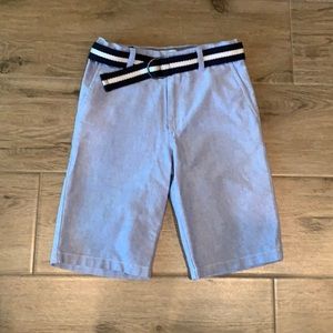 Boys Blue Chambray Modern Fit Shorts- Size 12